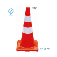 Надувной оранжевый и белый дорожный конус для безопасности дорожного движения